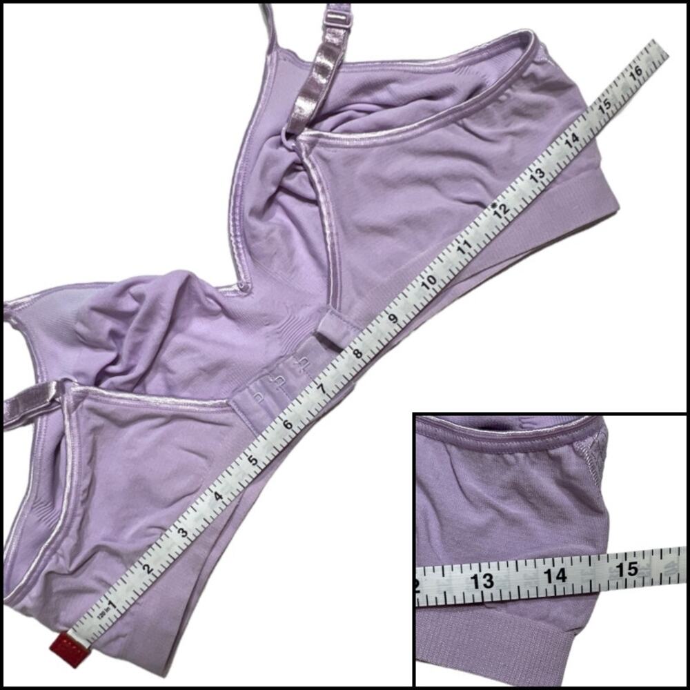 Barely There Wire Free Bralette Sports Bra Top Bundle Lavender Gray Size XL - Picture 6 of 9